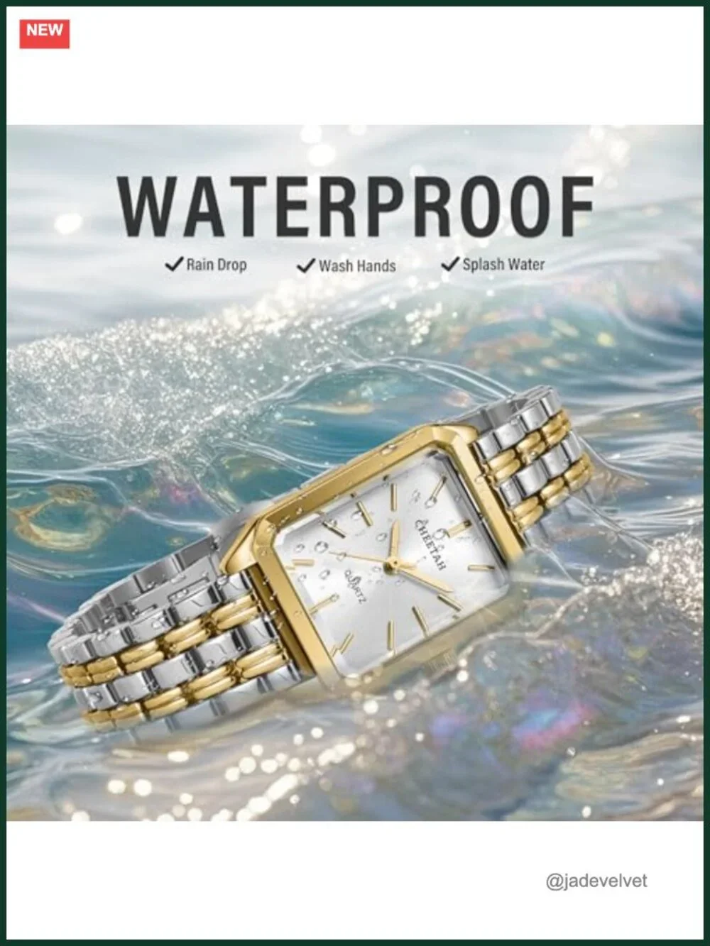 Retro Rectangular Case Stainless Steel Band Japanese Quartz Women's Watch